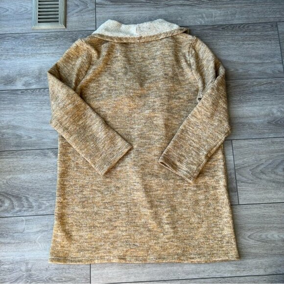 Doe & Rae Tan Waterfall Open Front Cardigan Jacket - Picture 15 of 15